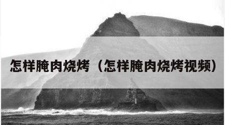 怎样腌肉烧烤（怎样腌肉烧烤视频）