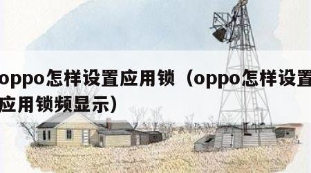 oppo怎样设置应用锁（oppo怎样设置应用锁频显示）
