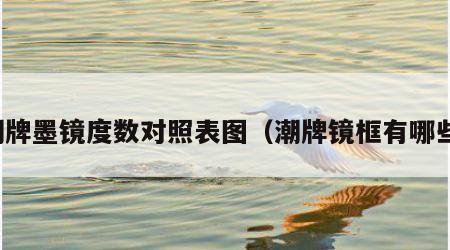 潮牌墨镜度数对照表图（潮牌镜框有哪些）
