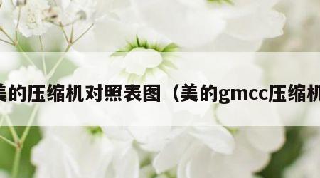 美的压缩机对照表图（美的gmcc压缩机）