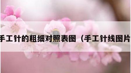 手工针的粗细对照表图（手工针线图片）