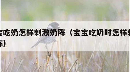 宝宝吃奶怎样刺激奶阵（宝宝吃奶时怎样刺激奶阵）