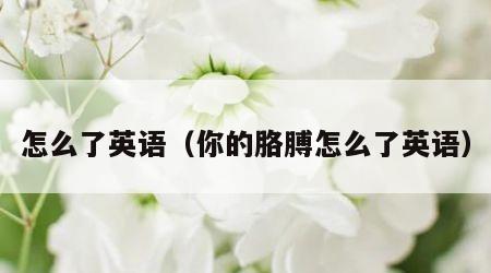 怎么了英语（你的胳膊怎么了英语）