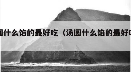汤圆什么馅的最好吃（汤圆什么馅的最好吃呢）