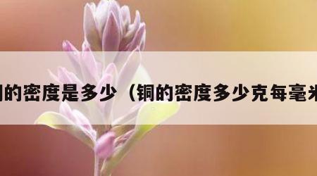 铜的密度是多少（铜的密度多少克每毫米）