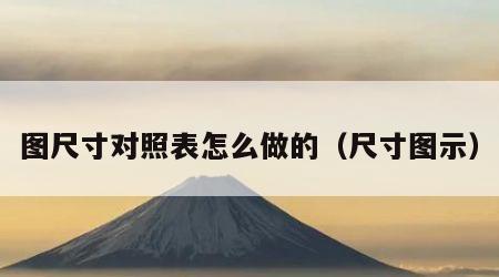 图尺寸对照表怎么做的（尺寸图示）