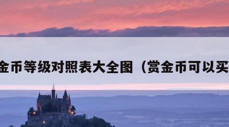 赏金币等级对照表大全图（赏金币可以买吗）