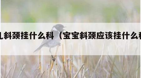 婴儿斜颈挂什么科（宝宝斜颈应该挂什么科室）