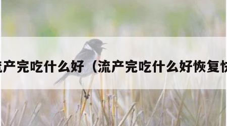 流产完吃什么好（流产完吃什么好恢复快）