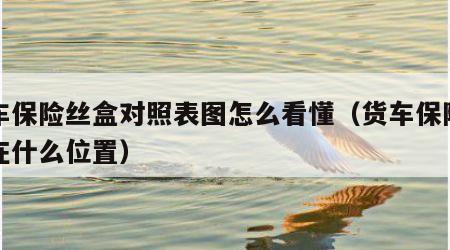 货车保险丝盒对照表图怎么看懂（货车保险丝盒在什么位置）