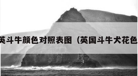 英斗牛颜色对照表图（英国斗牛犬花色）