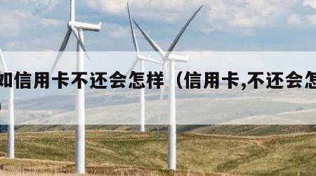 假如信用卡不还会怎样（信用卡,不还会怎么样）