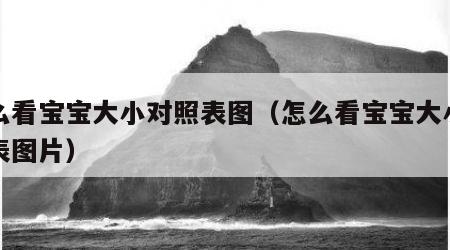 怎么看宝宝大小对照表图（怎么看宝宝大小对照表图片）