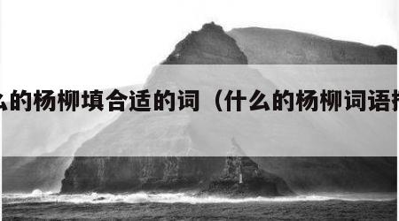 什么的杨柳填合适的词（什么的杨柳词语搭配）