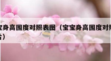 宝宝身高围度对照表图（宝宝身高围度对照表图片）