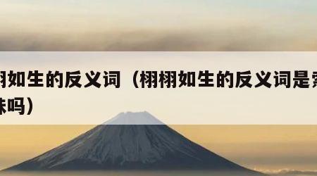 栩栩如生的反义词（栩栩如生的反义词是索然无味吗）