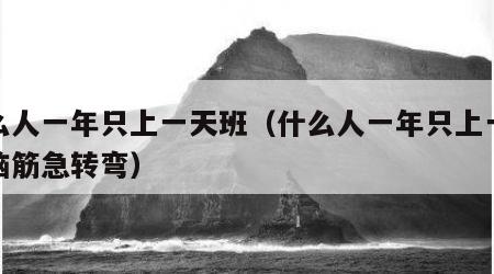 什么人一年只上一天班（什么人一年只上一天班脑筋急转弯）