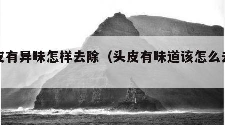 头皮有异味怎样去除（头皮有味道该怎么去掉）