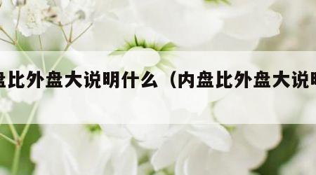 内盘比外盘大说明什么（内盘比外盘大说明啥）