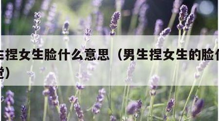 男生捏女生脸什么意思（男生捏女生的脸什么感觉）