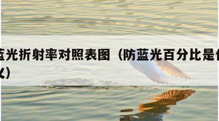 防蓝光折射率对照表图（防蓝光百分比是什么定义）