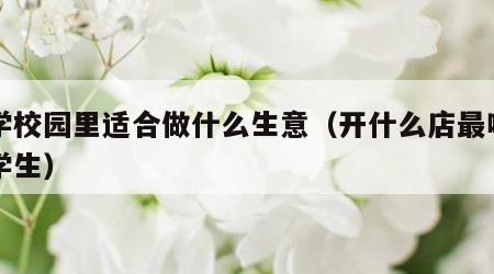 大学校园里适合做什么生意（开什么店最吸引大学生）