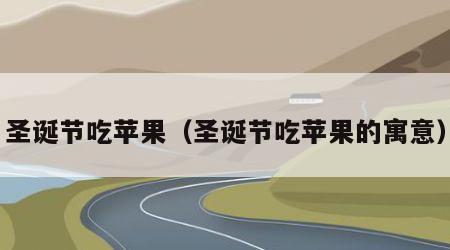 圣诞节吃苹果（圣诞节吃苹果的寓意）