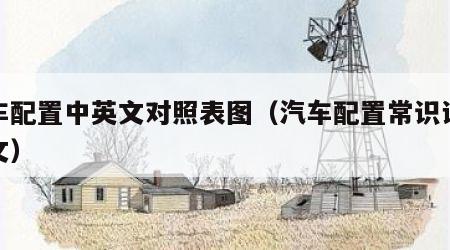 轿车配置中英文对照表图（汽车配置常识讲解英文）