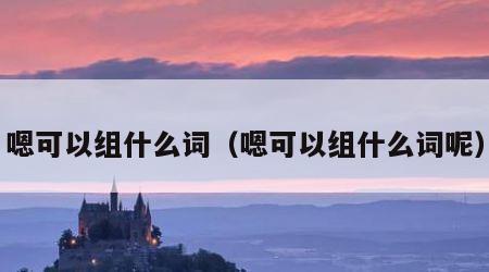 嗯可以组什么词（嗯可以组什么词呢）