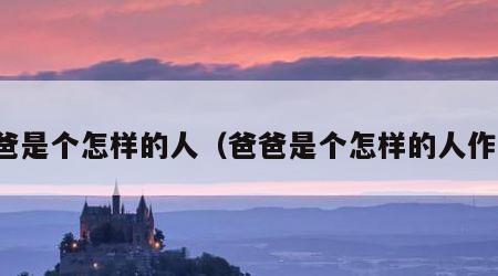爸爸是个怎样的人（爸爸是个怎样的人作文）