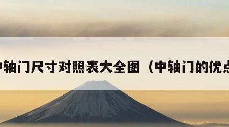 中轴门尺寸对照表大全图（中轴门的优点）