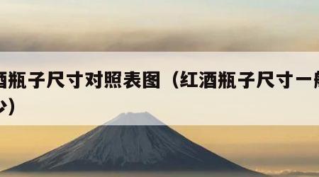 红酒瓶子尺寸对照表图（红酒瓶子尺寸一般是多少）