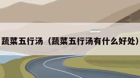 蔬菜五行汤（蔬菜五行汤有什么好处）