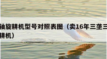 三轴旋耕机型号对照表图（卖16年三垄三轴旋耕机）
