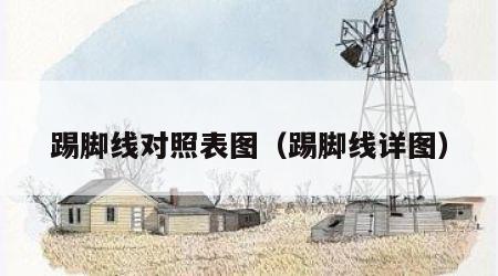 踢脚线对照表图（踢脚线详图）