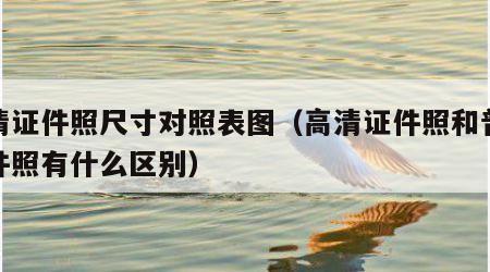 高清证件照尺寸对照表图（高清证件照和普通证件照有什么区别）