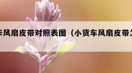 轻卡风扇皮带对照表图（小货车风扇皮带怎么换）