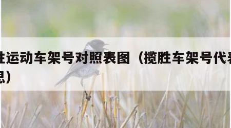 揽胜运动车架号对照表图（揽胜车架号代表的意思）
