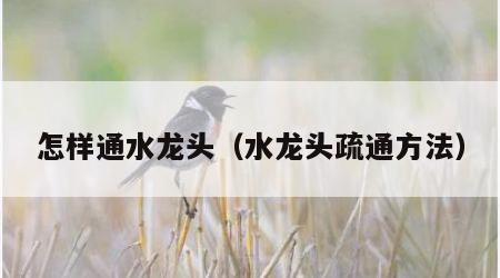 怎样通水龙头（水龙头疏通方法）