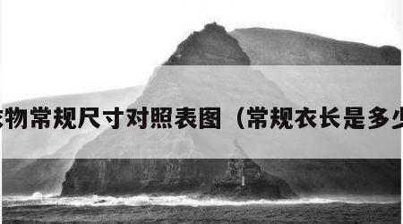 衣物常规尺寸对照表图（常规衣长是多少）