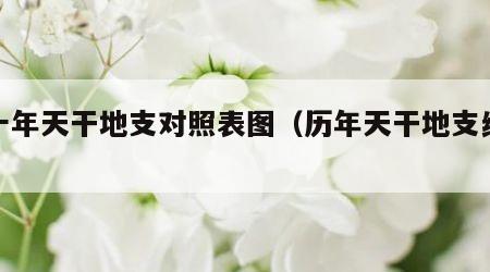 近十年天干地支对照表图（历年天干地支纪年法）