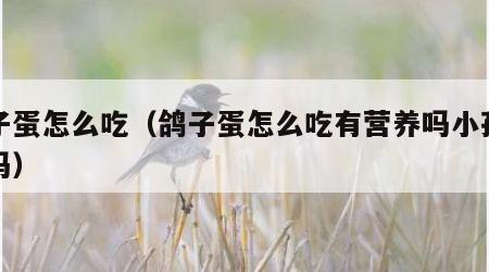 鸽子蛋怎么吃（鸽子蛋怎么吃有营养吗小孩能吃吗）