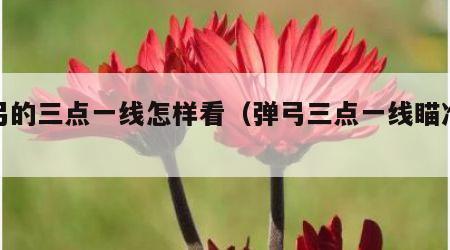 弹弓的三点一线怎样看（弹弓三点一线瞄准教程）