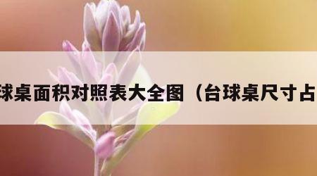 台球桌面积对照表大全图（台球桌尺寸占地）