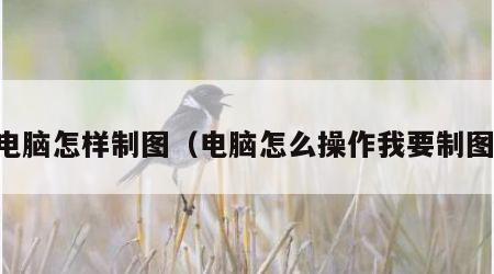 电脑怎样制图（电脑怎么操作我要制图）