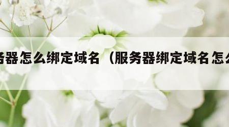 服务器怎么绑定域名（服务器绑定域名怎么访问）