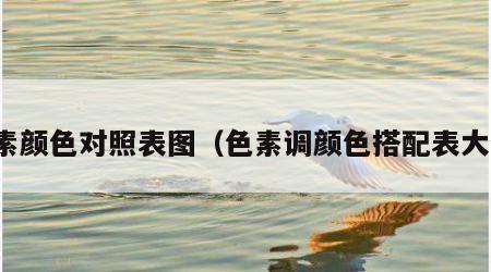 色素颜色对照表图（色素调颜色搭配表大全）