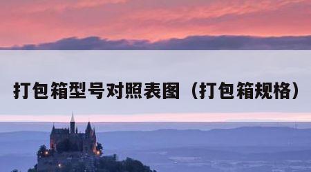 打包箱型号对照表图（打包箱规格）