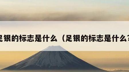 足银的标志是什么（足银的标志是什么?）