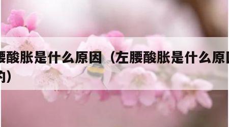 左腰酸胀是什么原因（左腰酸胀是什么原因引起的）